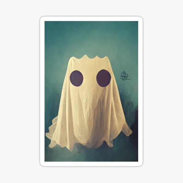 Lil Sheet Ghost Sticker For Sale By Oddly Ai Art Redbubble