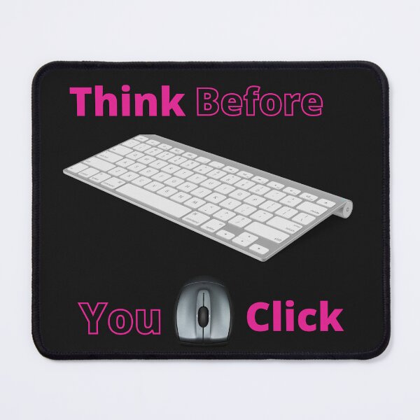Item preview, Think Before You Click Pink And White T-Shirts And Clothing's designed and sold by bfadul.