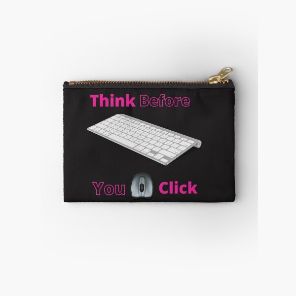 Item preview, Think Before You Click Pink And White T-Shirts And Clothing's designed and sold by bfadul.
