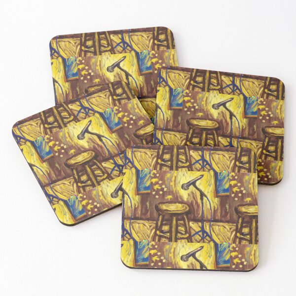 Item preview, Van Gogh Inspired Standup Comedy Mic and Stool Set Onstage designed and sold by Art of Laughter.