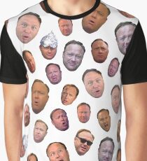 Alex Jones Head Collage Graphic T-Shirt