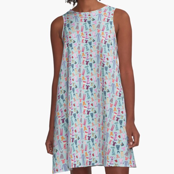 Item preview, Dress Papercut Pattern- blue hue designed and sold by joyfultaylor.