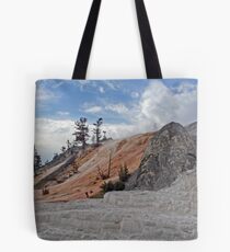 Mammoth Hot Springs and the Devil's Thumb Tote Bag