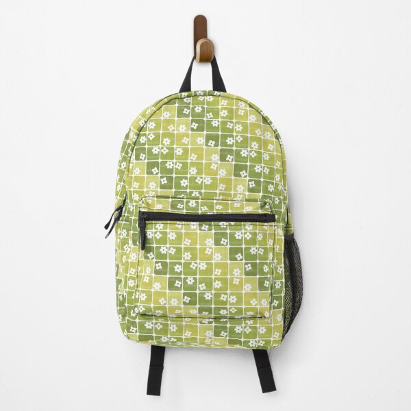 Item preview, Green Retro 70s Flowers Diagonal designed and sold by WickedRefined - Nicole Demereckis.