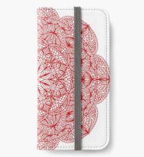 Red lace mandala iPhone Wallet/Case/Skin