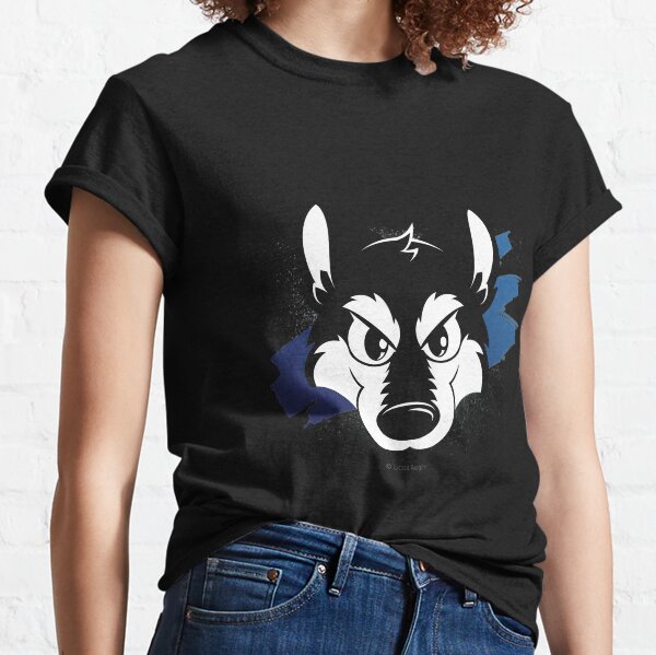 Toon wolf face (blue) Classic T-Shirt