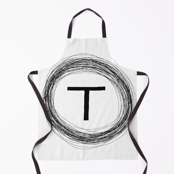Item preview, Black circle bordered T initial monogram designed and sold by Words-Artist.