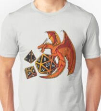 Camiseta unisex El dragón de los dados: D20, D4, D10, Dungeons & Dragons