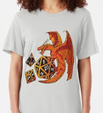 The Dice Dragon - D20, D4, D10, Dungeons & Dragons Slim Fit T-Shirt