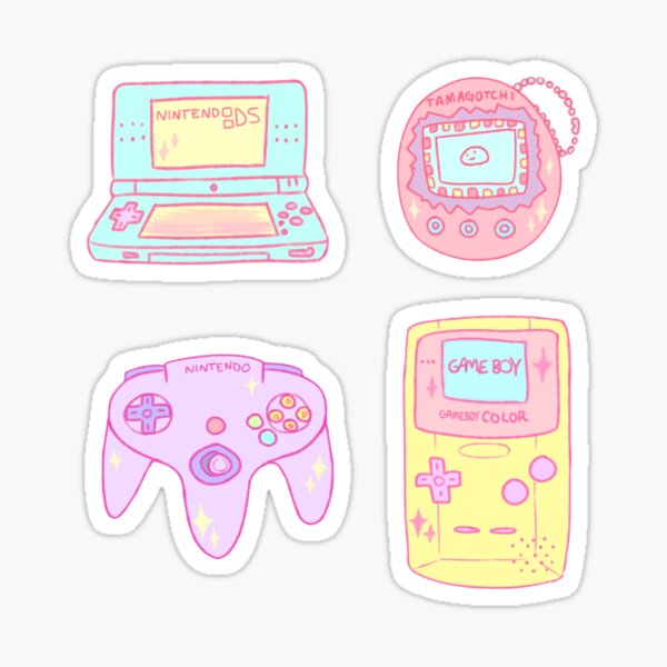 Game Console Stickers Redbubble - cds gameboy decal roblox