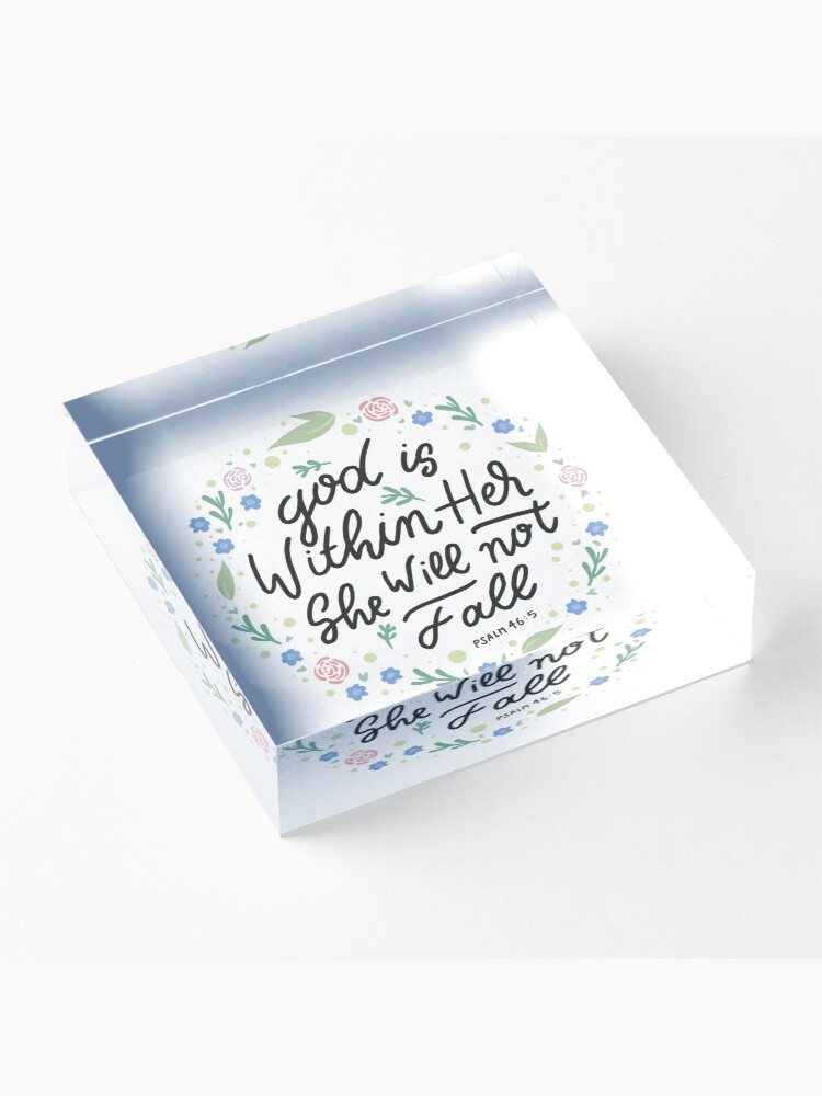 Alternate view of Christian Quote Acrylic Block