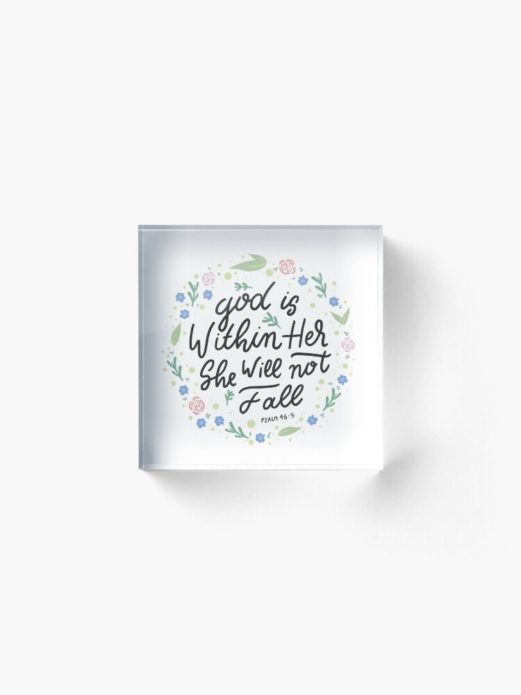 Alternate view of Christian Quote Acrylic Block