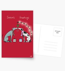 Hounds Under the Mistletoe Postcards