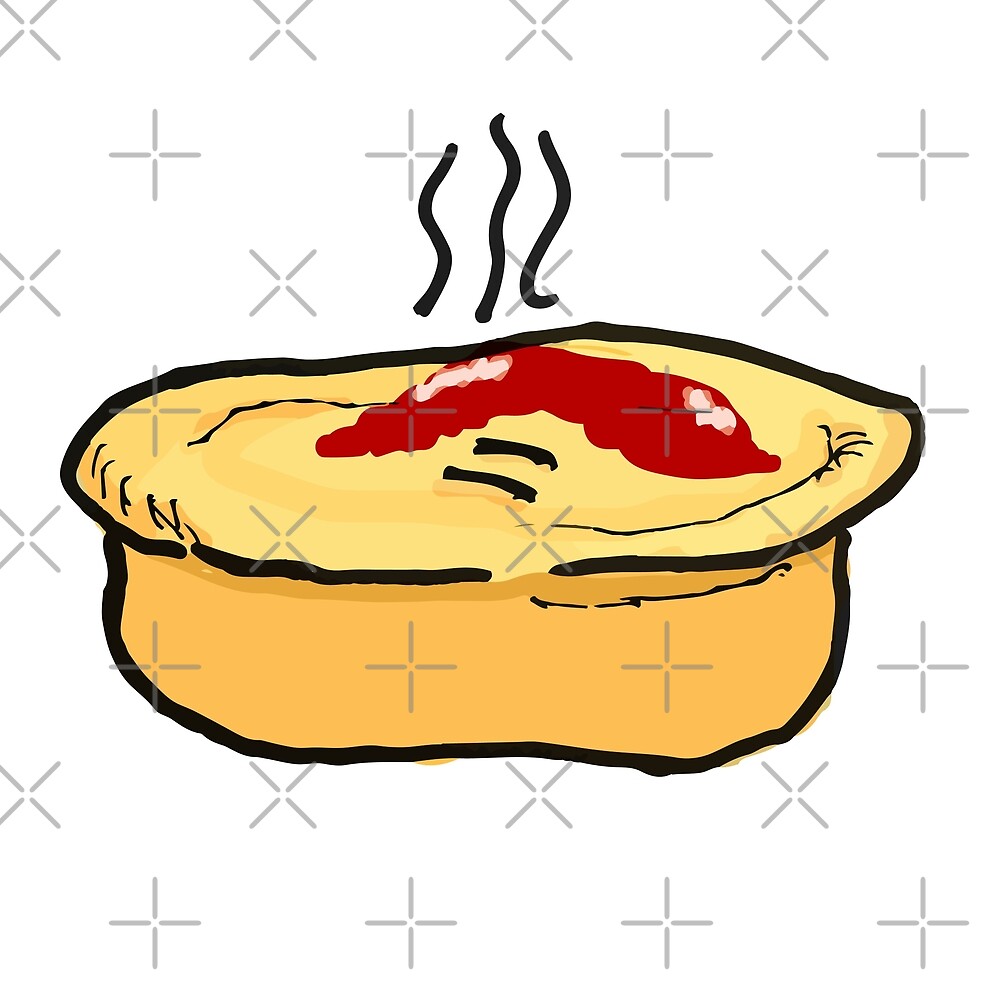 Meat Pie By Straya Stickers Redbubble 