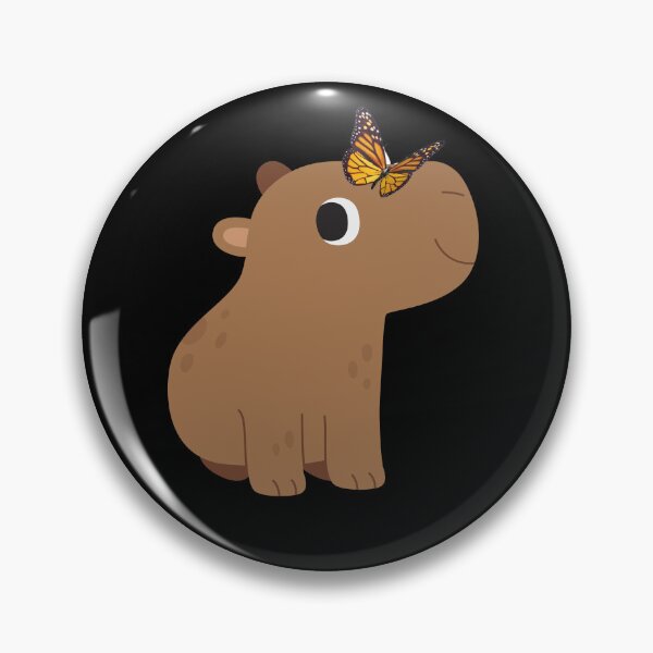 Item preview, Cute Capybara And Butterfly designed and sold by Tamas Das.