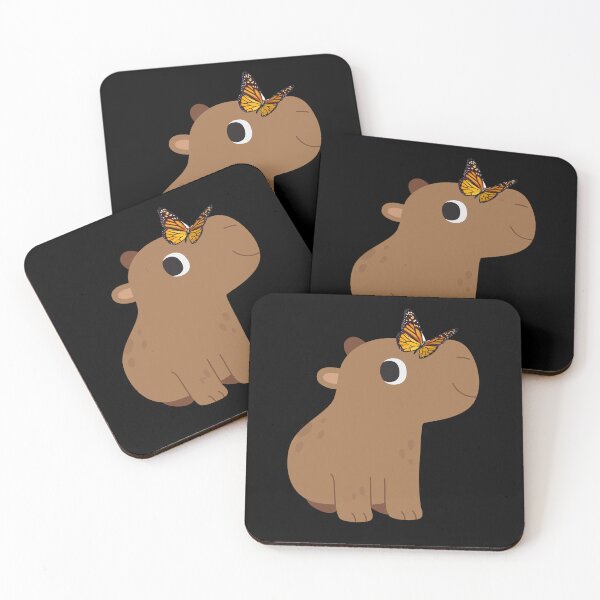 Item preview, Cute Capybara And Butterfly designed and sold by Tamas Das.