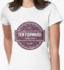 Ten Forward - Rustic Logo Design Women's Fitted T-Shirt
