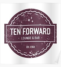 Ten Forward - Rustic Logo Design Poster