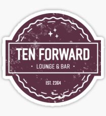 Ten Forward - Rustic Logo Design Sticker