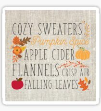 Fall Feelings, linen Sticker