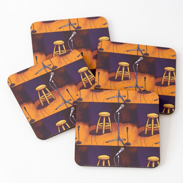 Item preview, Cezanne Inspired Standup Comedy Mic and Stool Set Onstage designed and sold by Art of Laughter.