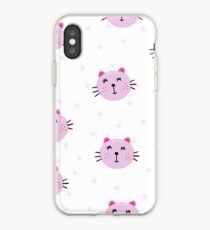Cats and dots iPhone Case