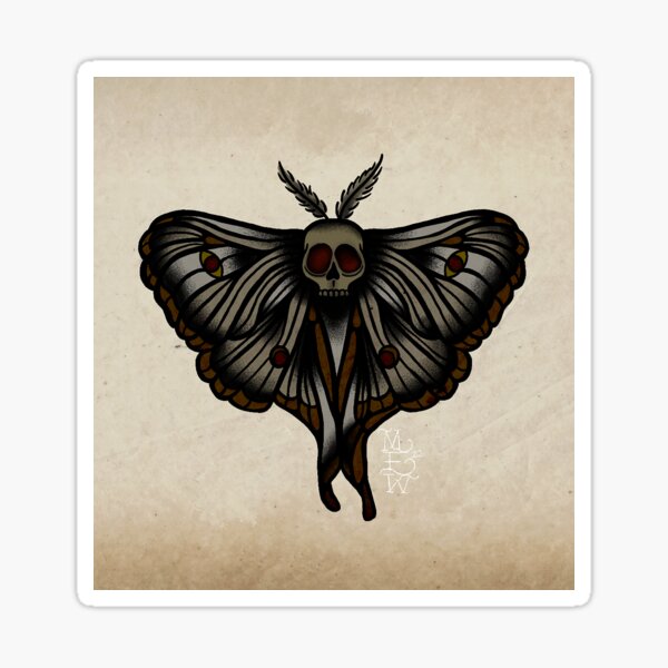 Skull Moth Tattoos Their Meanings And Designs  Adopt And Shop