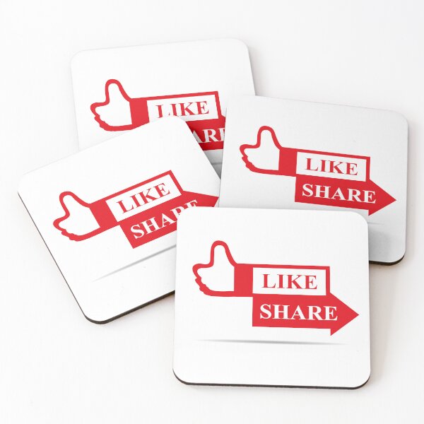 Item preview, Like, Share and share icon button vector illustration. Set of social media button or icon vector illustration design template for video channel, blog and background banner concept designed and sold by paolboa.