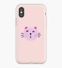 Cute pink cat iPhone Case
