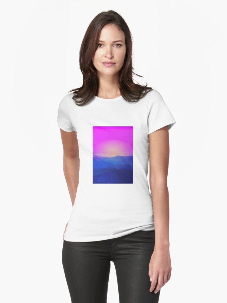 Thumbnail 1 of 3, Fitted T-Shirt, Australia mountains designed and sold by elfelipe.