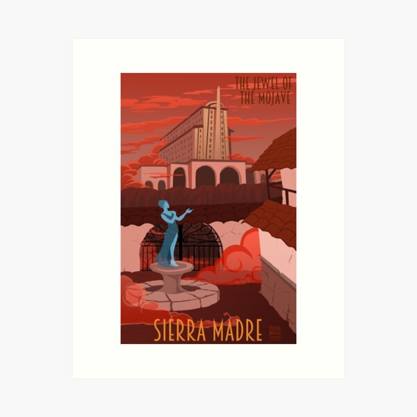 Vista previa del artículo con la obra «Bienvenidos a Sierra Madre», diseñado y vendido por FoolishMortal.