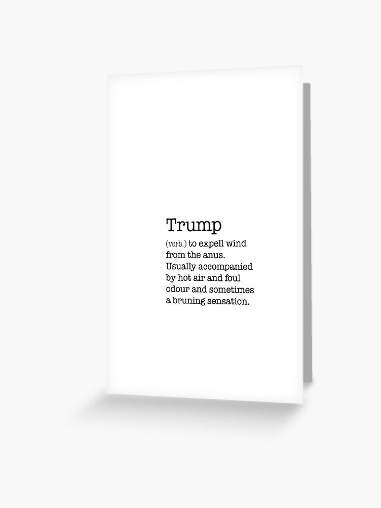 Trump Slogan Definition Greeting Card By B8wsa Redbubble