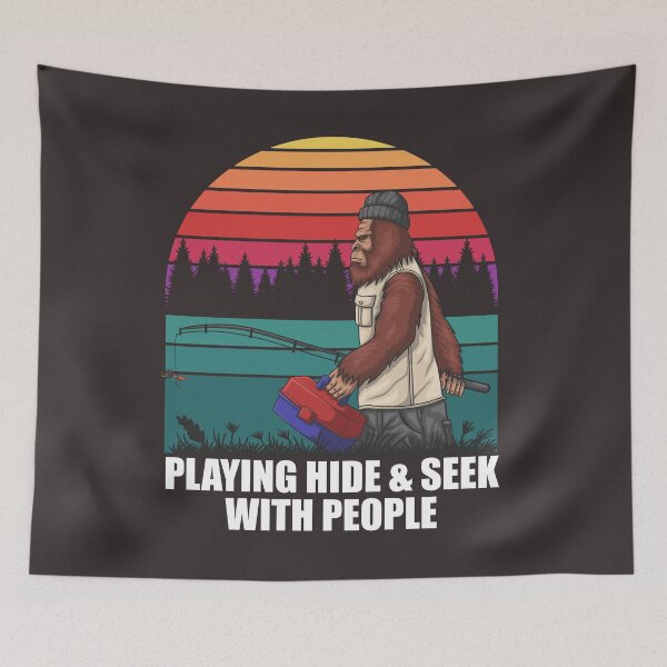 Item preview, Introvert  Bigfoot Fisherman Going Fly Fishing  designed and sold by MrEddie10.