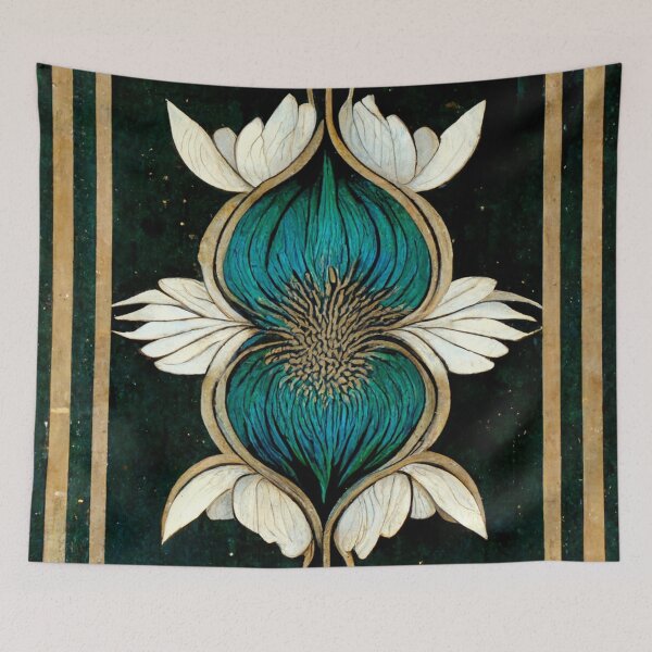 Item preview, Art Deco design - peacock noir II designed and sold by RoseAesthetic.