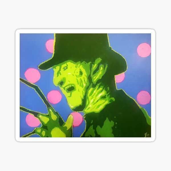 Freddy Krueger Horror Icon Pop Art Sticker