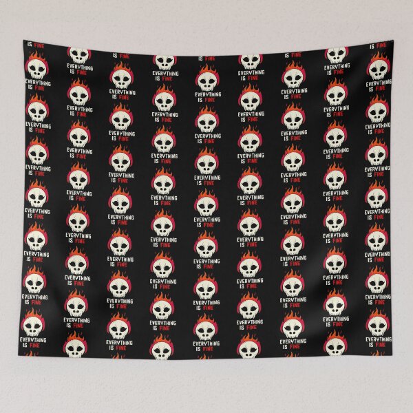 Item preview, Burning Skull designed and sold by UnicornDreamers.