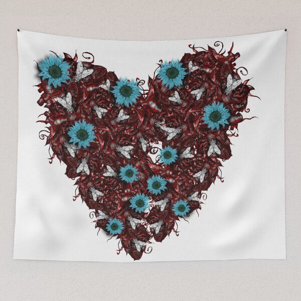 Item preview, Flesh Heart, Flyes and Flowers designed and sold by fakeface.
