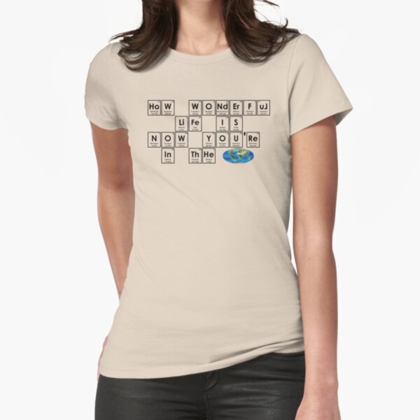 HoW WONdErFuL LiFe IS Fitted T-Shirt