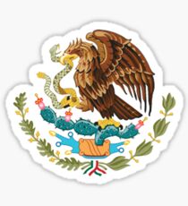 MEXICO, MEXICAN, EAGLE SYMBOL, Mexican Flag, Flag of Mexico, Bandera de México, Pure & simple Sticker