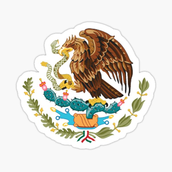 MEXIKO. MEXIKANER. EAGLE SYMBOL, mexikanische Flagge, Flagge von Mexiko, Bandera de México, schlicht und einfach. Sticker