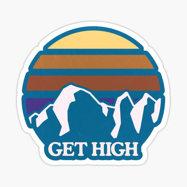 Get High | Mountain Sun Sticker