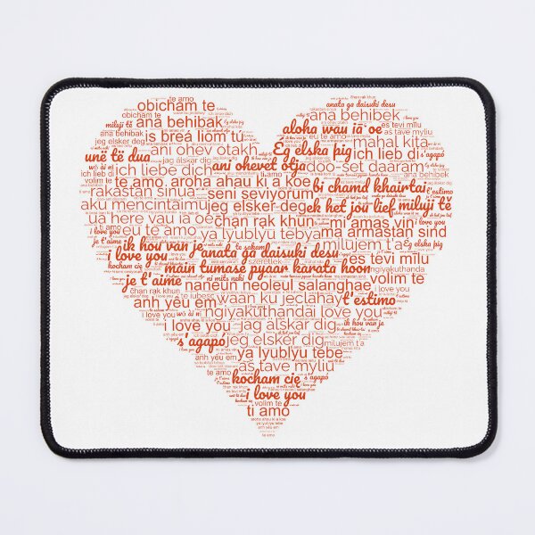 Item preview, I Love You Red Heart Word Cloud Word Cloud designed and sold by Dev  Art.