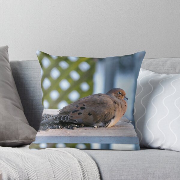 Item preview, Sleepy Dove Enjoying Sunflower Seeds designed and sold by BackyardBirder.