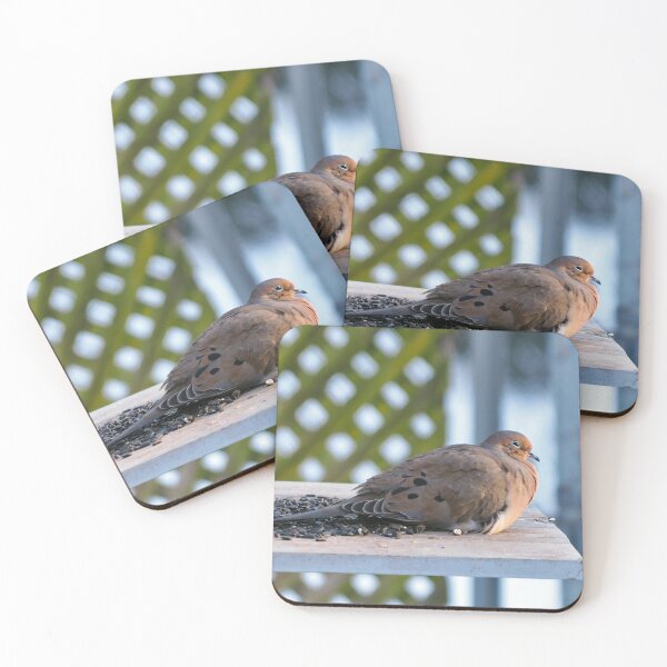Item preview, Sleepy Dove Enjoying Sunflower Seeds designed and sold by BackyardBirder.