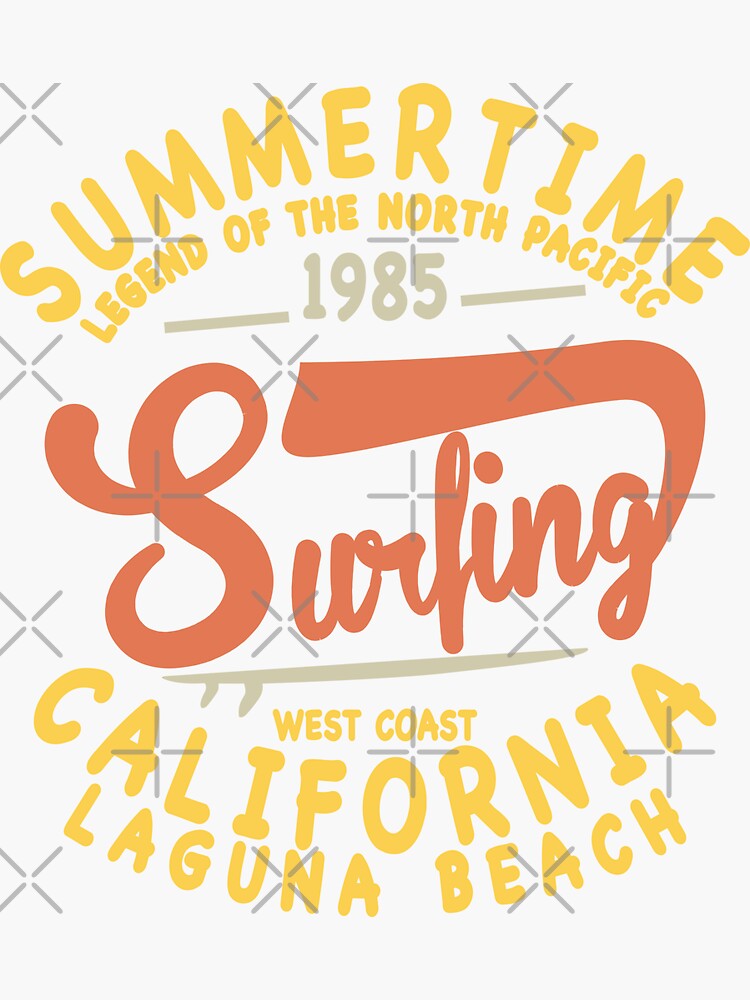 "Vintage Surf Sticker Summertime Surf" Sticker for Sale by TonySpencer
