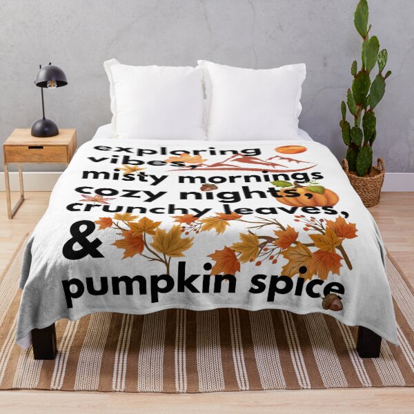 Item preview, exploring vibes misty mornings cozy nights crunchy leaves & pumpkin spice designed and sold by movie-popcorn.