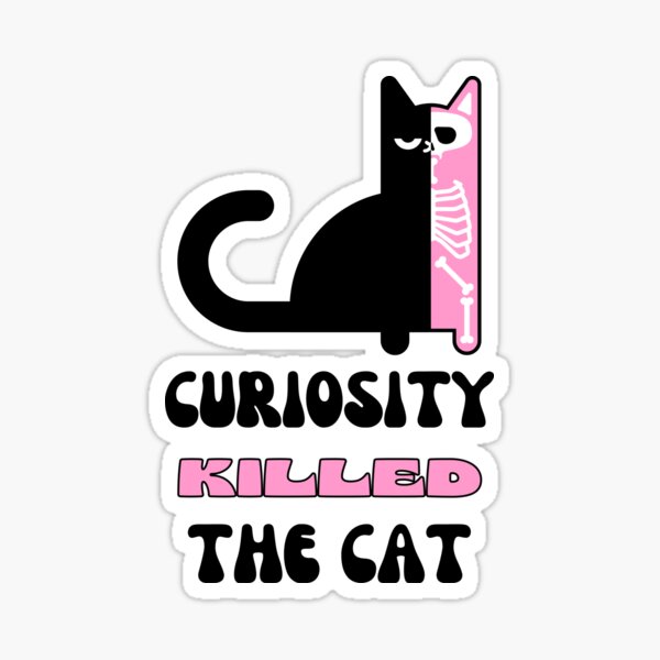 "Curiosity Killed The Cat, Idiom, Funny Quotes" Sticker For Sale By JRJ ...