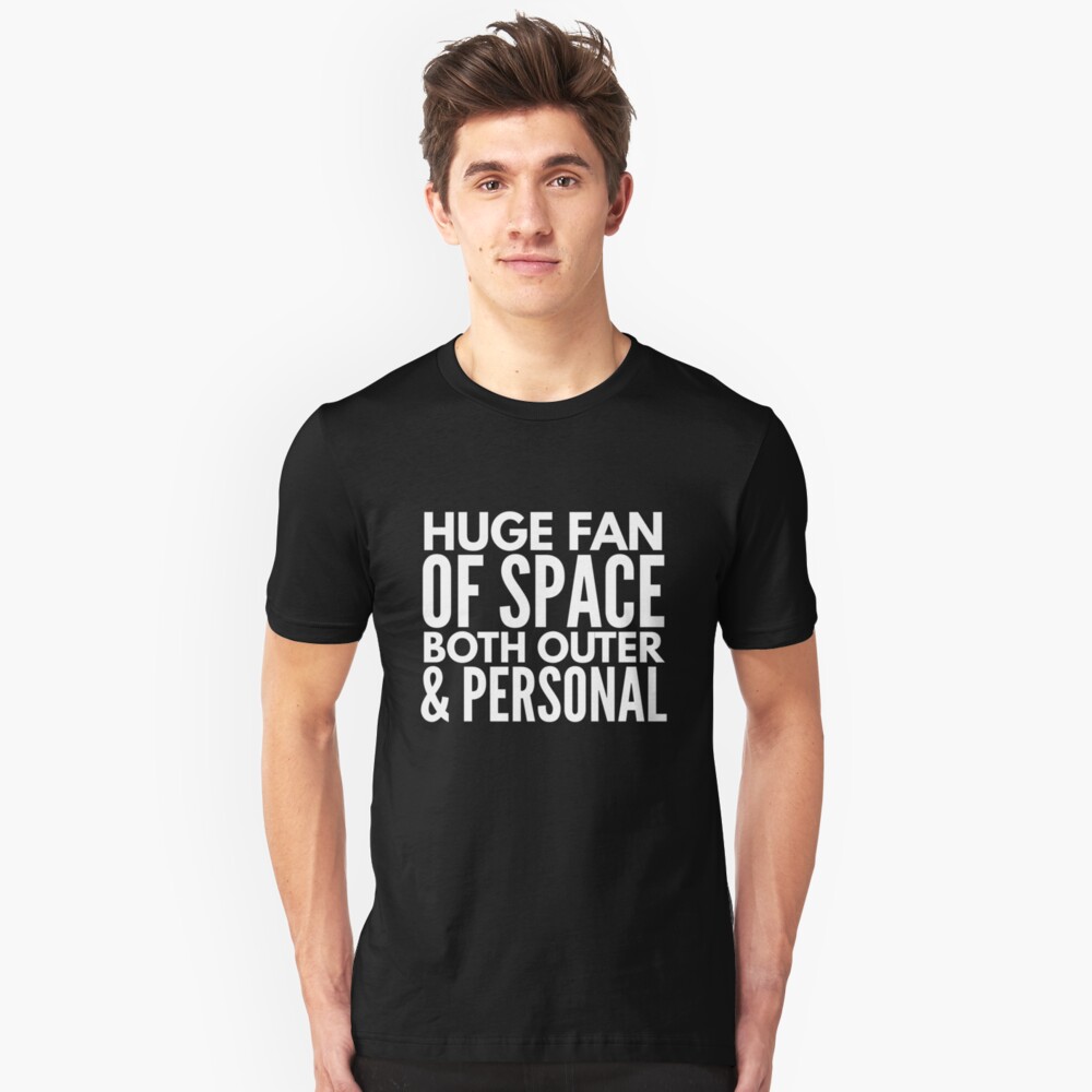 Huge Fan Of Space Both Outer and Personal Sweater Top Jumper Sweatshirt Slogan
