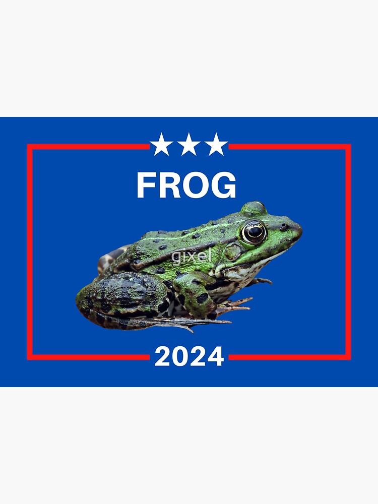 "Frog for president 2024" Sticker for Sale by gixel Redbubble