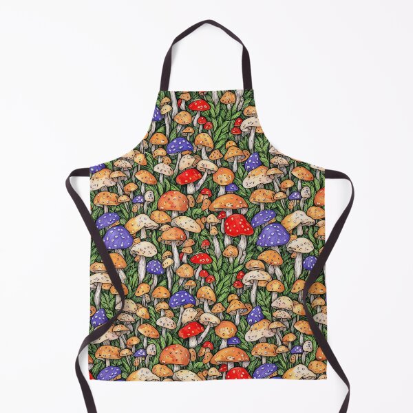 Item preview, Vintage Mushroom Designs - Brown, Red, White and Blue Toadstools designed and sold by PVTreasures.
